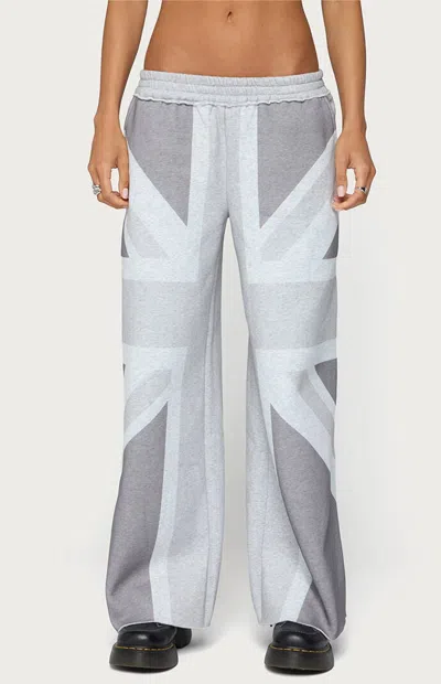 Edikted Women's London Rush Wide Leg Sweatpants In Heather Gray