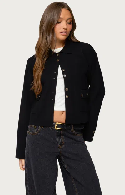 EDIKTED WOMEN'S LORNE KNIT JACKET IN BLACK