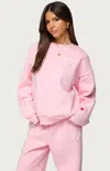 Edikted Love Logo Oversized Sweatshirt In Pink