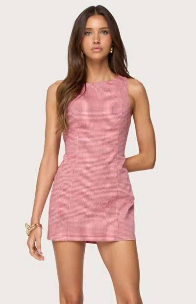 EDIKTED WOMEN'S MACEE GINGHAM ROMPER IN RED