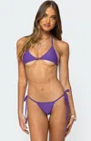 Edikted Maggey Micro Triangle Bikini Top In Purple