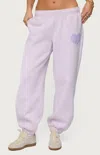 Edikted Major Love Logo Sweatpants In Purple