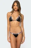 Edikted Mandy Triangle Bikini Top In Black