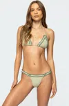 Edikted Mandy Triangle Bikini Top In Green