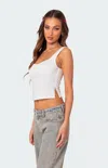 Edikted Women's Marigold Side Slit Top In White