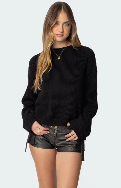 Edikted Women's Marleen Oversized Knit Sweater In Black