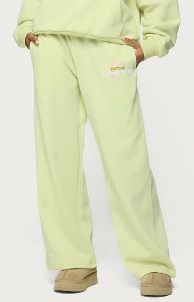 Edikted Matcha Lover Straight Leg Sweatpants In Green