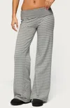 Edikted Meggy Stripe Foldover Pants In Multi