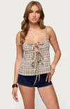 Edikted Mirena Tie Front Paid Camisole In Multi