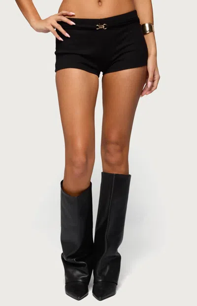 Edikted Women's Mischa Belt Micro Shorts In Black