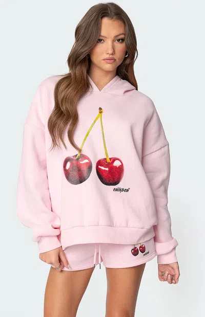 Edikted Mon Cheri Oversize Hoodie In Light-pink