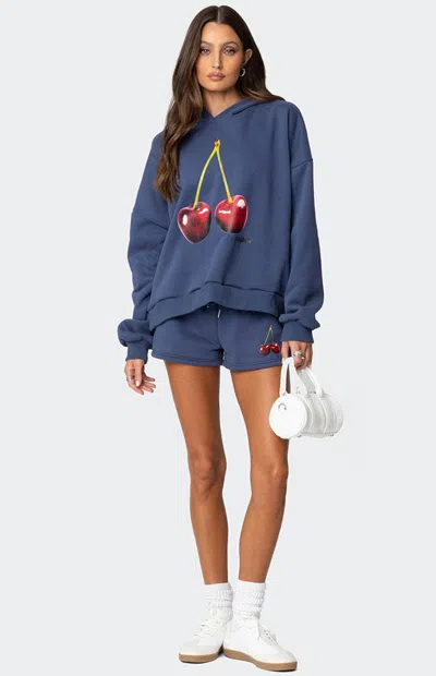 Edikted Mon Cheri Shorts In Blue
