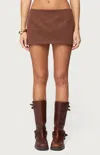 Edikted Monrow Micro Skort In Brown