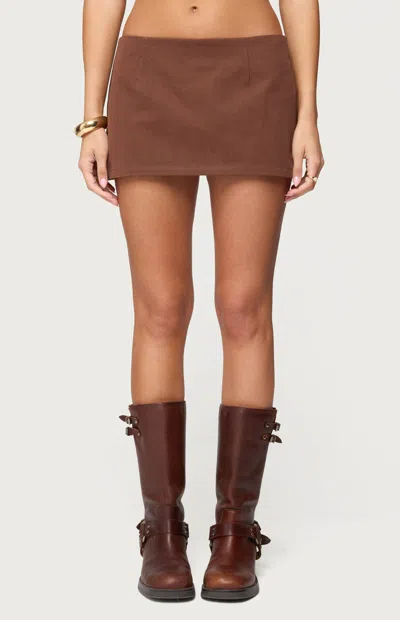 EDIKTED WOMEN'S MONROW MICRO SKORT IN BROWN