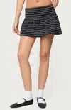 Edikted Moria Striped Fold Over Mini Skirt In Multi