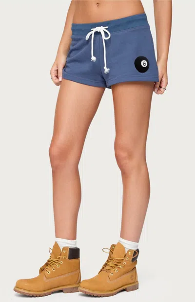 Edikted Nelson Billiard Drawstring Shorts In Blue