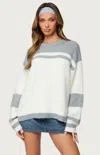 Edikted Nogah Stripey Oversized Sweater In Multi