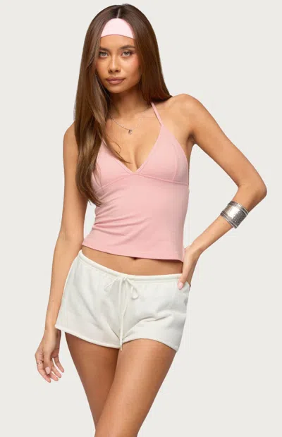 Edikted Noriah Halter Top In Pink