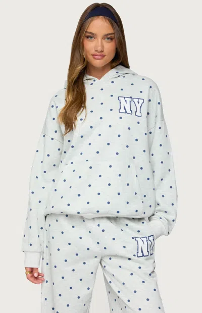 Edikted Ny Babe Polka Dot Hoodie In Multi