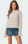 Edikted Openwork Sweater In White