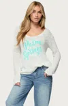 Edikted Palm Springs Light Knit Sweater In White
