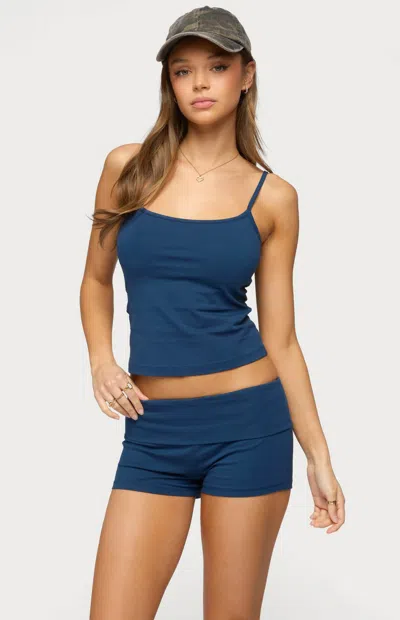 Edikted Palo Crop Camisole In Blue