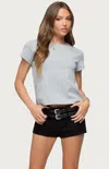Edikted Perfect Basic Stretch Cotton T-shirt In Gray