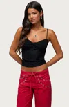 Edikted Pyper Twisted Twist Front Camisole In Black