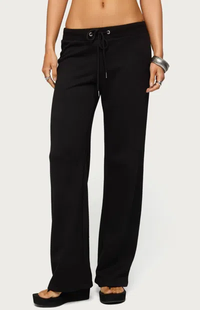 Edikted Women's Quinn Straight Leg Sweatpants In Black