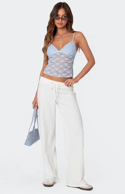 Edikted Women's Quinn Straight Leg Sweatpants In White