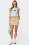 Edikted Ring Back Mini Skirt In Neutral