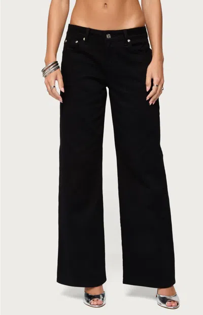 Edikted Women's Roman Low Rise Slouchy Jeans In Black