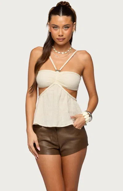 Edikted Rosalyn Braided Bac Cutout Camisole In White
