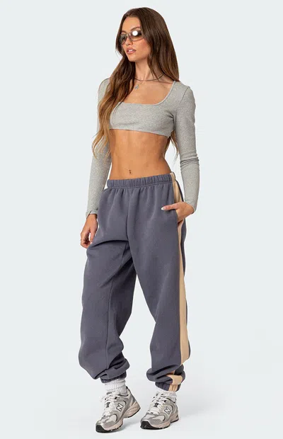 EDIKTED WOMEN'S SATURN OVERSIZED SWEATPANTS IN BLUE