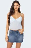 Edikted Serafina Stretch Tank Top In Blue