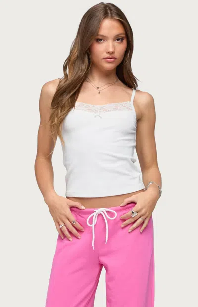 Edikted Women's Shish Lace Tank Top In White