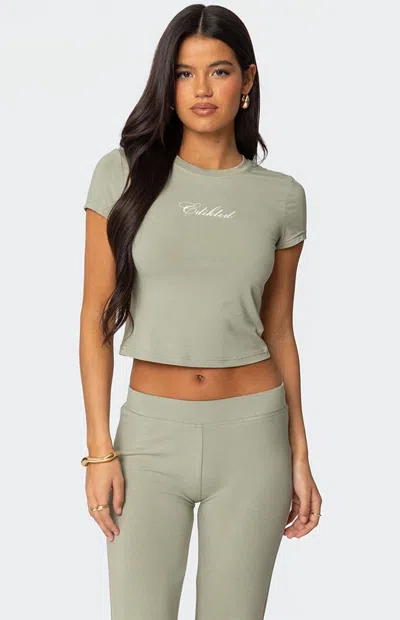 Edikted T Shirt In Olive