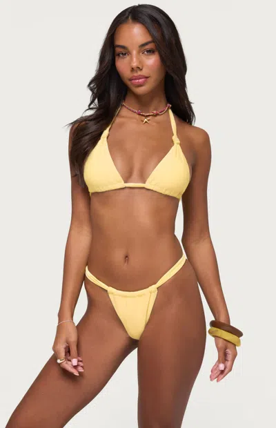 Edikted Women's Soraya Knotted Bikini Top In Yellow