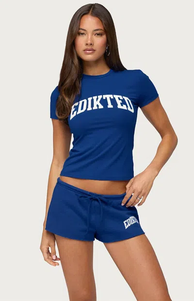 Edikted Women's Sporty Babe T-shirt In Blue
