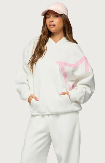 Edikted Starly Oversize Hoodie In White