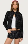 Edikted Tabitha Polka Dot Jacket In Blue