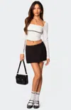 Edikted Tailored Mini Skirt In Black