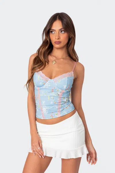 Edikted Women's Talulla Cupped Lace Up Corset In Multi