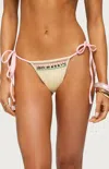 Edikted Women's Tarah Beaded String Bikini Bottom In Multi