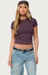 Edikted Tay Stretch Crop Top In Purple