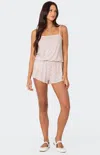 Edikted Tea Party Stretch Romper In Multi