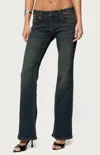 Edikted Tez Low Rise Bootcut Jeans In Blue