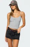 Edikted Tova Stripe Stretch Cotton Camisole In Multi