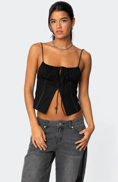 Edikted Women's Trinitie Poplin Corset In Black