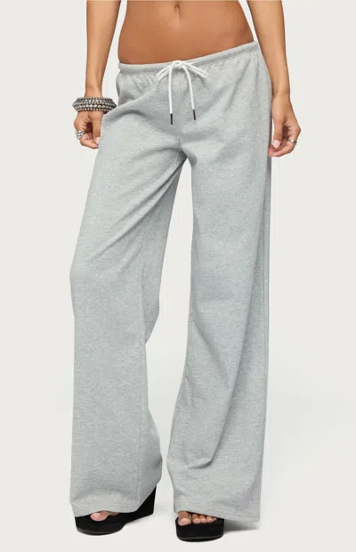 Edikted Women's Uk Low Rise Sweatpants In Heather Gray